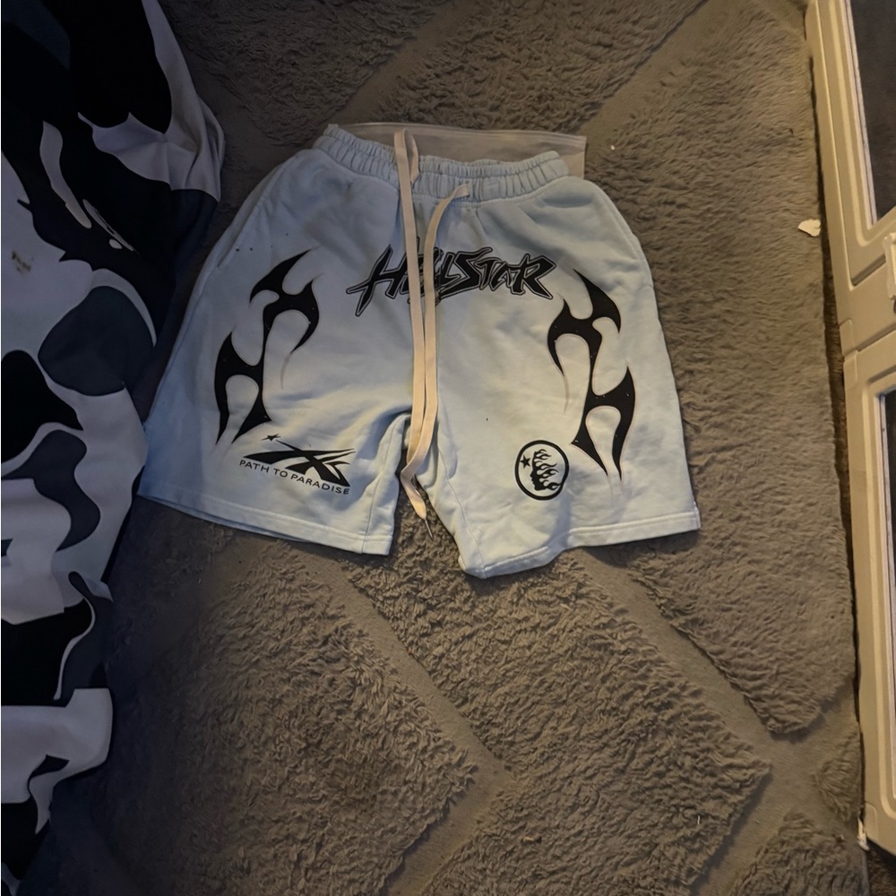 Light blue Hellstar shorts
